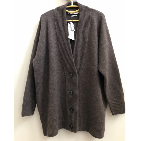 zara buttoned cashmere cardigan